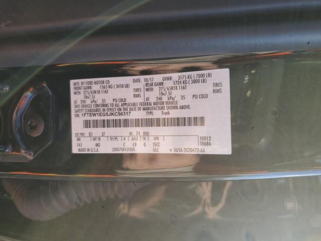 2018 FORD F150 SUPER - 1FTEW1EG5JKC56317