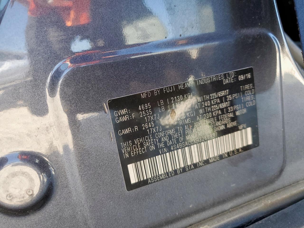 SUBARU OUTBACK 2.5I PREMIUM