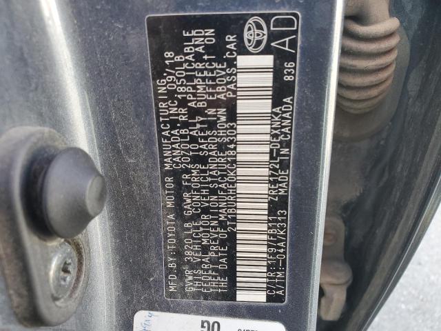 2019 TOYOTA COROLLA L - 2T1BURHE0KC184303