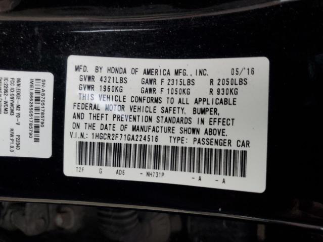2016 HONDA ACCORD EX - 1HGCR2F71GA224516