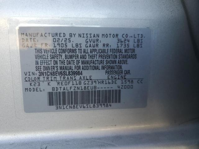 2025 NISSAN VERSA SV 3N1CN8EV6SL839984