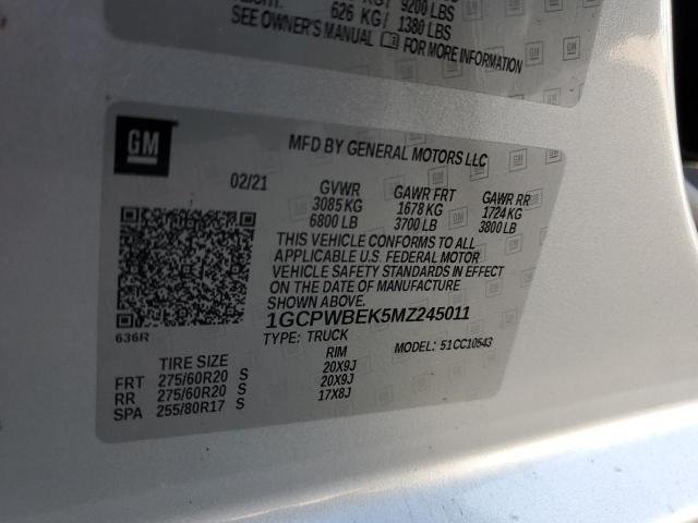 2021 CHEVROLET SILVERADO #3294306882