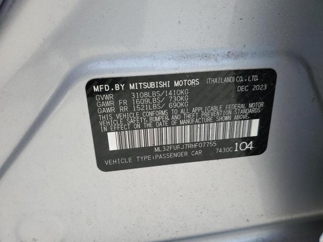 2024 MITSUBISHI MIRAGE G4 ES ML32FUFJ7RHF07755