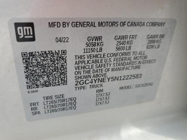 2022 CHEVROLET SILVERADO - 2GC4YNEY5N1222583