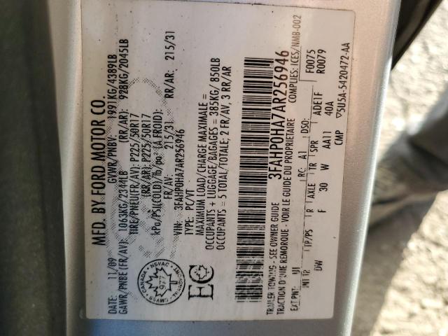 2010 FORD FUSION SE - 3FAHP0HA7AR256946