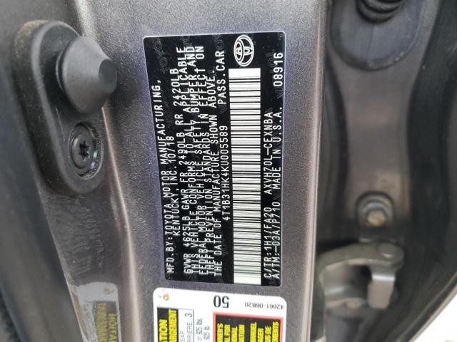 2019 TOYOTA CAMRY LE - 4T1B31HK4KU005589