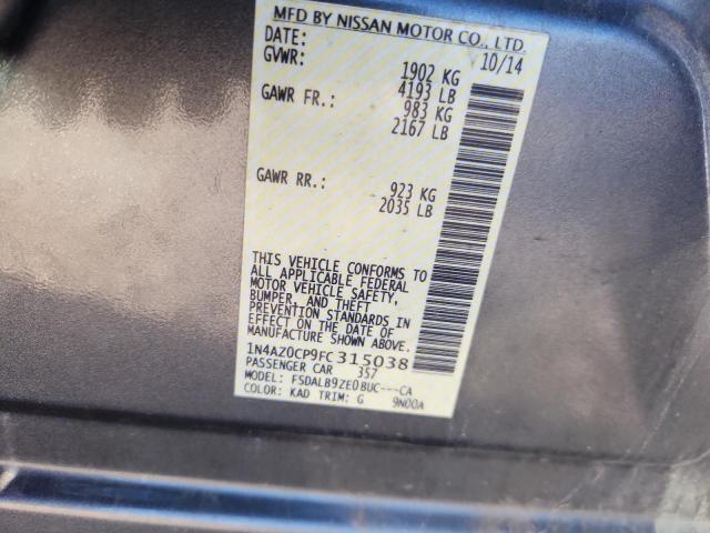 2015 NISSAN LEAF S 1N4AZ0CP9FC315038