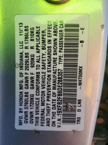 2013 HONDA CIVIC EX - 19XFB2F86DE288357