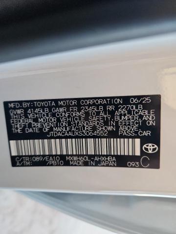 2025 TOYOTA PRIUS LE #3298153254