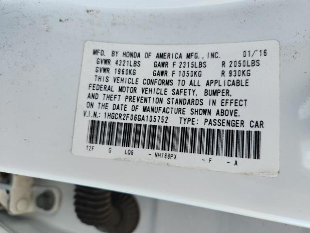2016 HONDA ACCORD EX - 1HGCR2F06GA105752