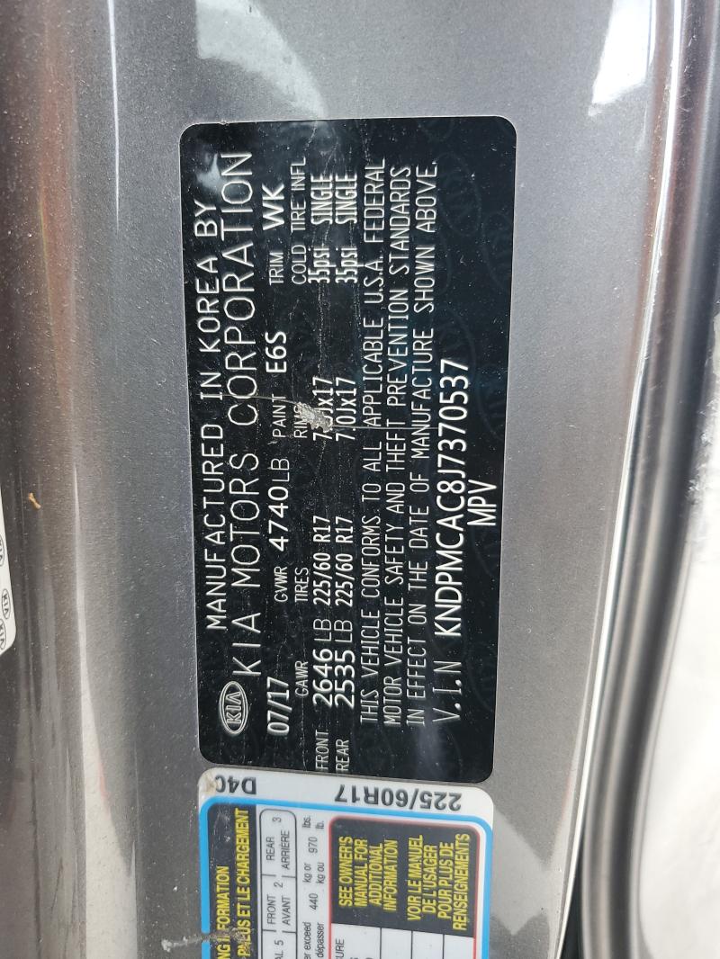 2018 KIA SPORTAGE L - KNDPMCAC8J7370537