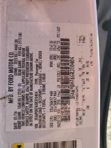 2016 FORD FUSION SE #3308495043