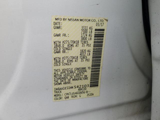 2017 NISSAN TITAN SV #3296920829