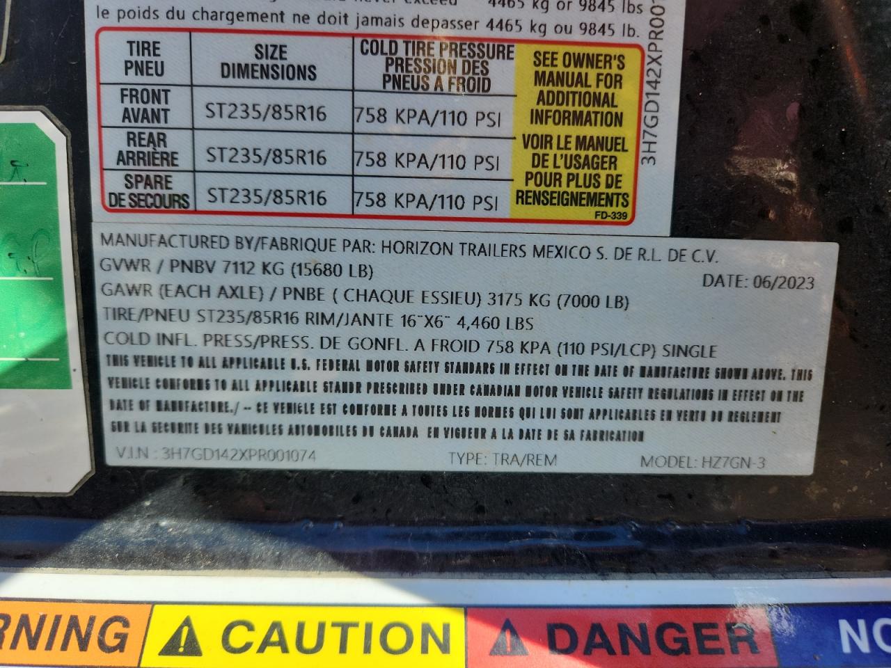 Lot #3275533706 2023 HORIZON UNKNOWN