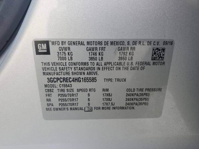 2017 CHEVROLET SILVERADO - 3GCPCREC4HG165585