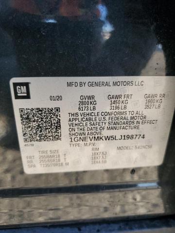 2020 CHEVROLET TRAVERSE L - 1GNEVMKW5LJ198774