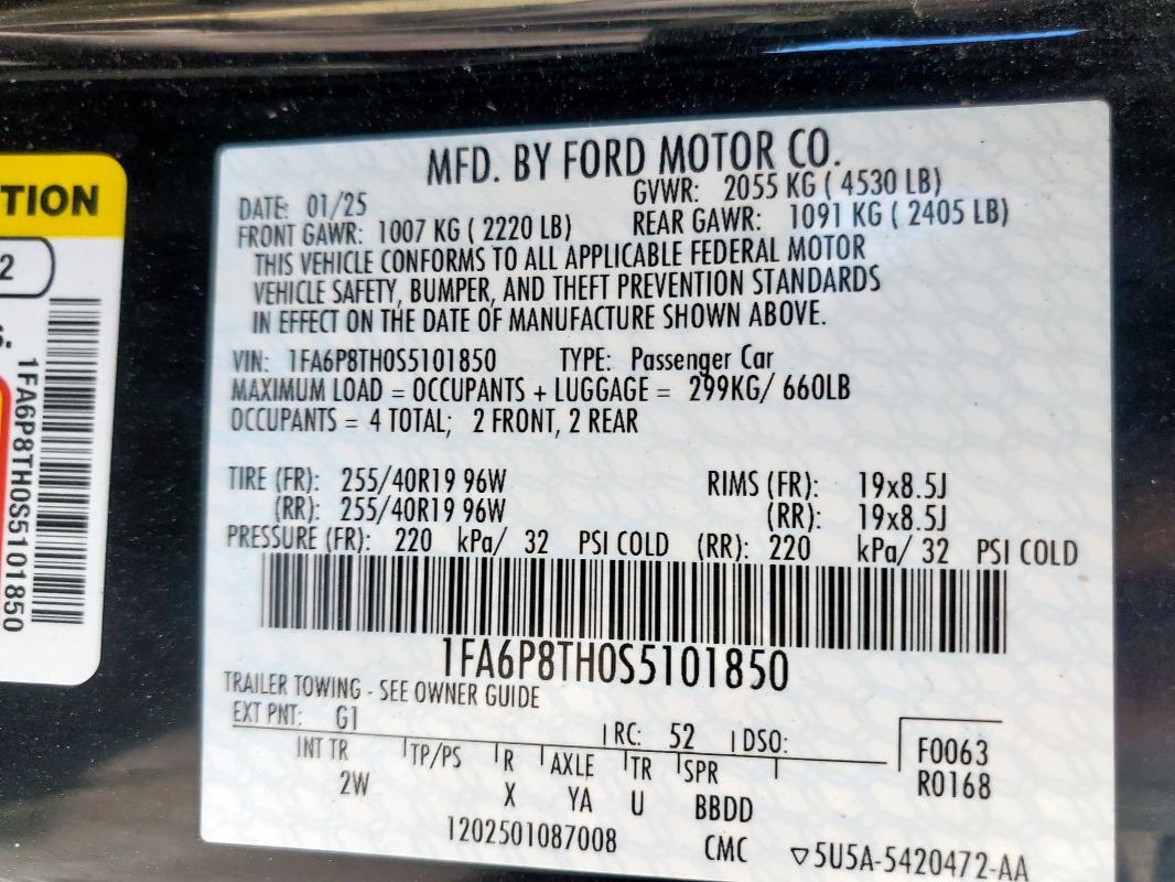2025 FORD MUSTANG #3291478928