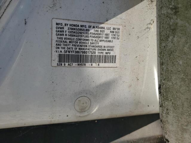 2009 HONDA PILOT EXL #3280404300