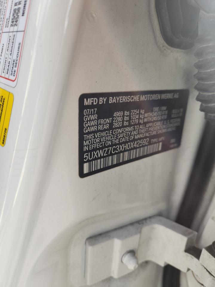 Lot #3311839189 2017 BMW X3 SDRIVE2