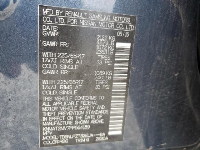 2015 NISSAN ROGUE S KNMAT2MV7FP564189