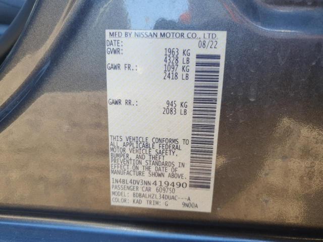 2022 NISSAN ALTIMA SV - 1N4BL4DV3NN419490