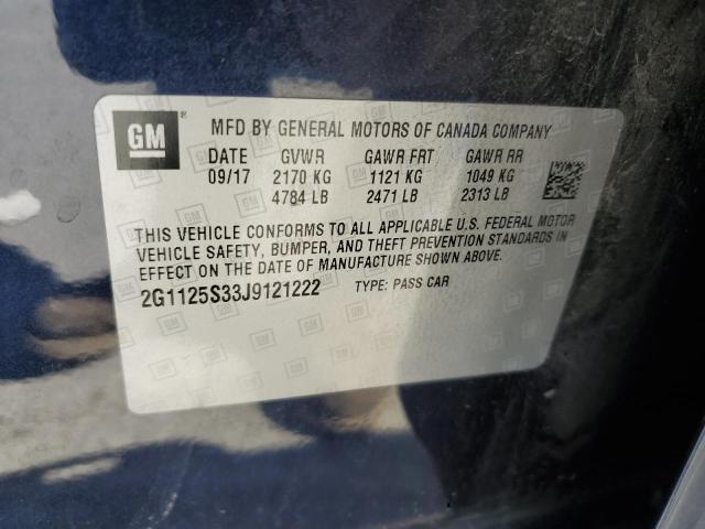 2018 CHEVROLET IMPALA PREMIER 2G1125S33J9121222