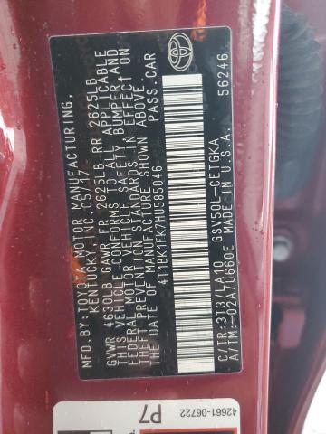 2017 TOYOTA CAMRY XSE - 4T1BK1FK7HU585046