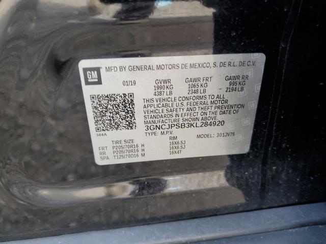 2019 CHEVROLET TRAX 1LT #3290317974