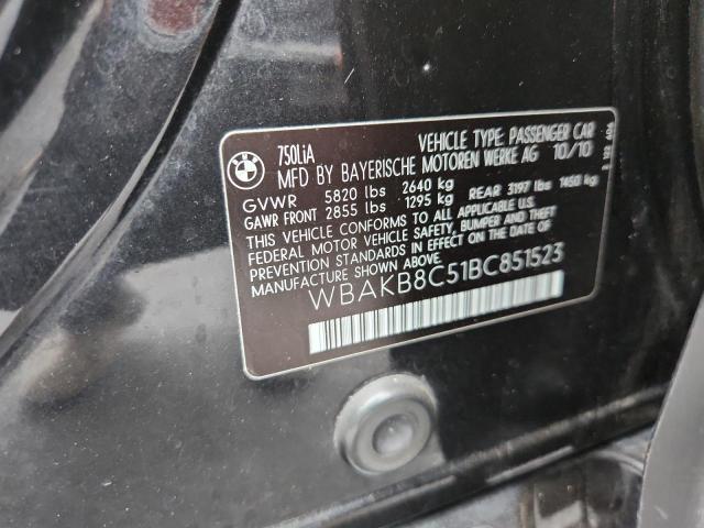 2011 BMW 750 LI - WBAKB8C51BC851523