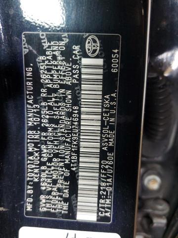 2014 TOYOTA CAMRY L - 4T1BF1FK9EU746948