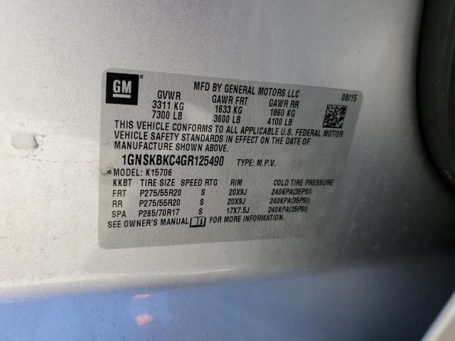 2016 CHEVROLET TAHOE K150 #3296509644