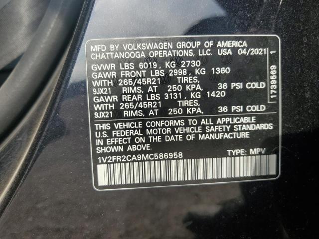 2021 VOLKSWAGEN ATLAS SEL #3291338158