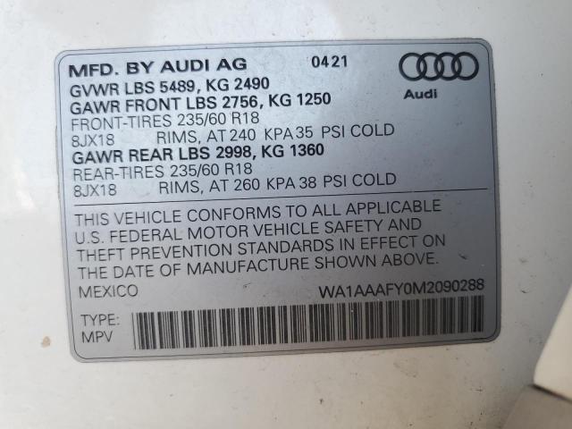 2021 AUDI Q5 PREMIUM #3302918089
