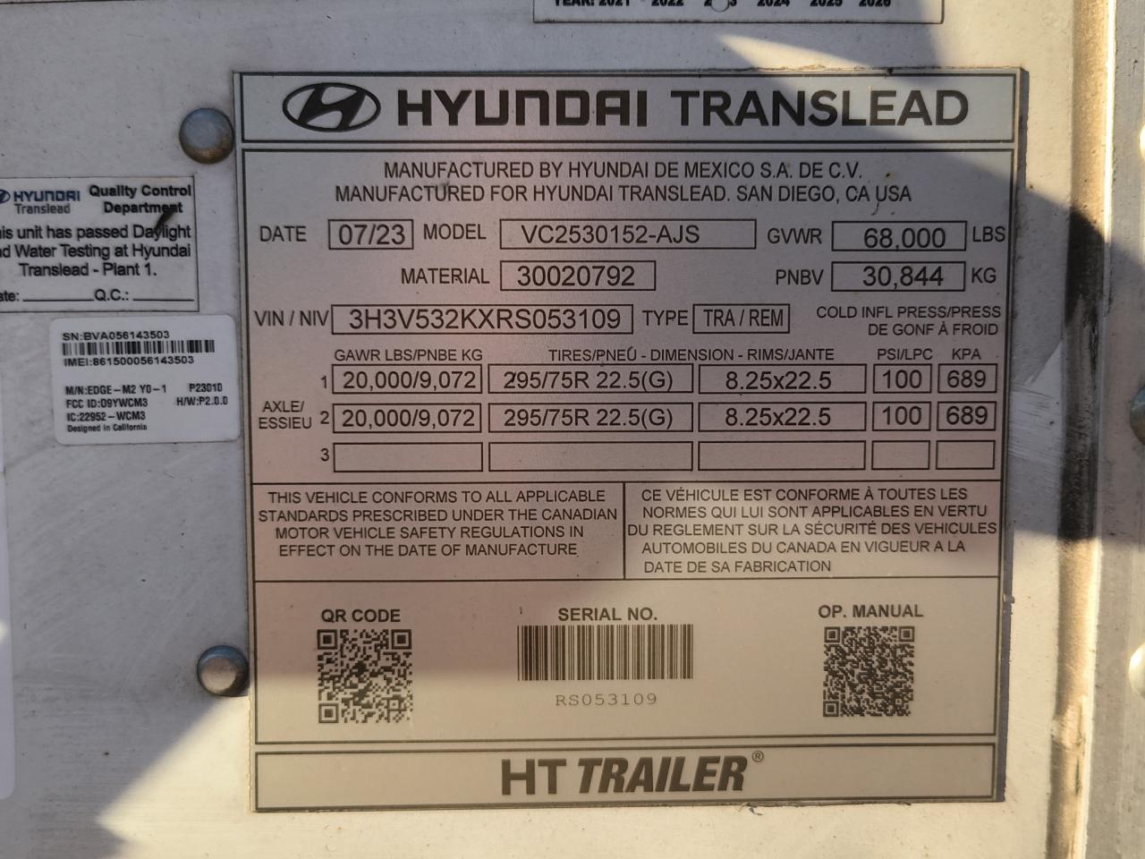 Lot #3269002051 2024 HYUNDAI UNKNOWN