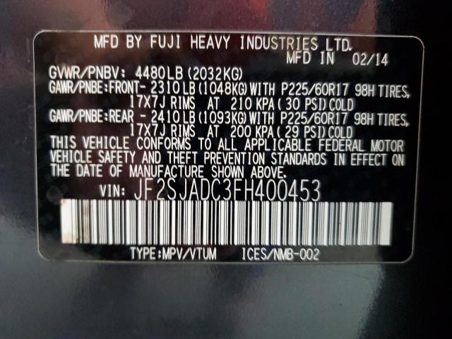 2015 SUBARU FORESTER 2 #3259577064