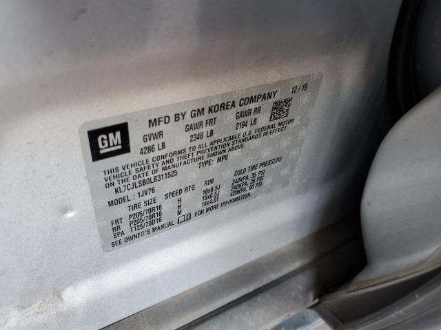 2020 CHEVROLET TRAX 1LT - KL7CJLSB0LB311525