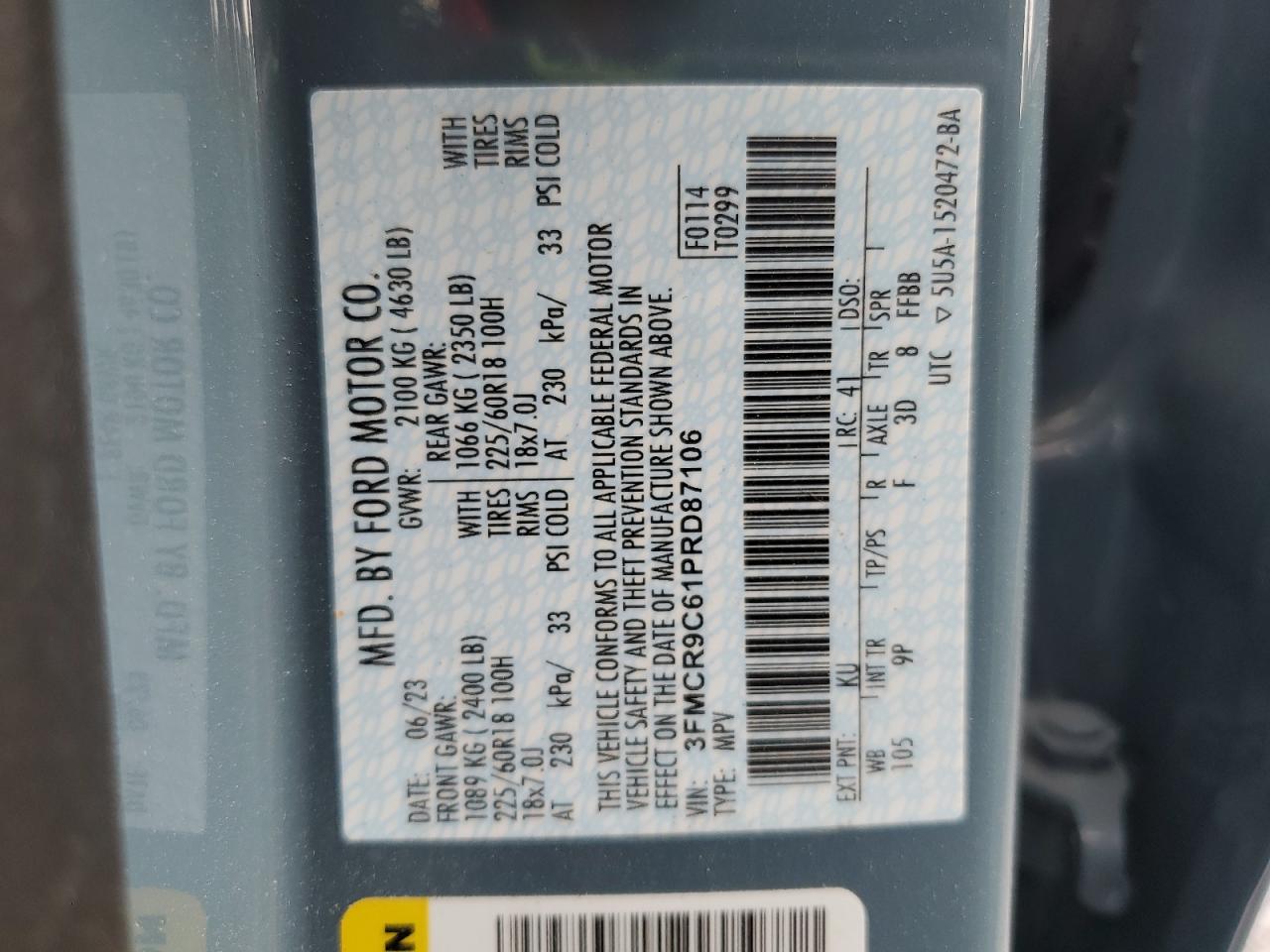 FORD BRONCO SPORT OUTER BANKS