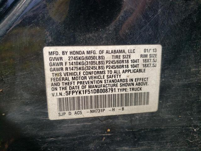 2013 HONDA RIDGELINE RTL #3274714779