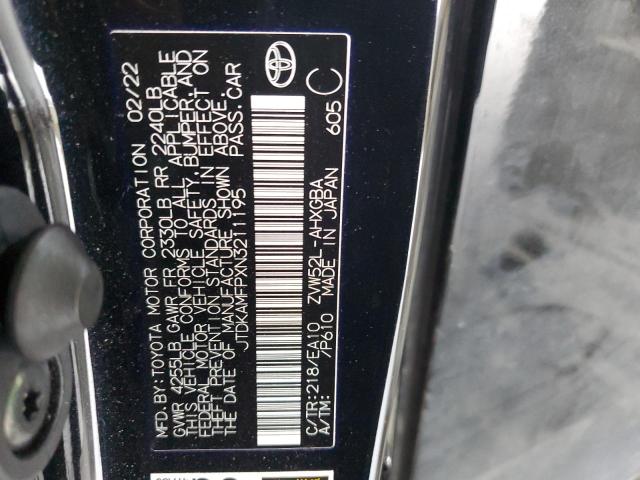 2022 TOYOTA PRIUS PRIM JTDKAMFPXN3211195