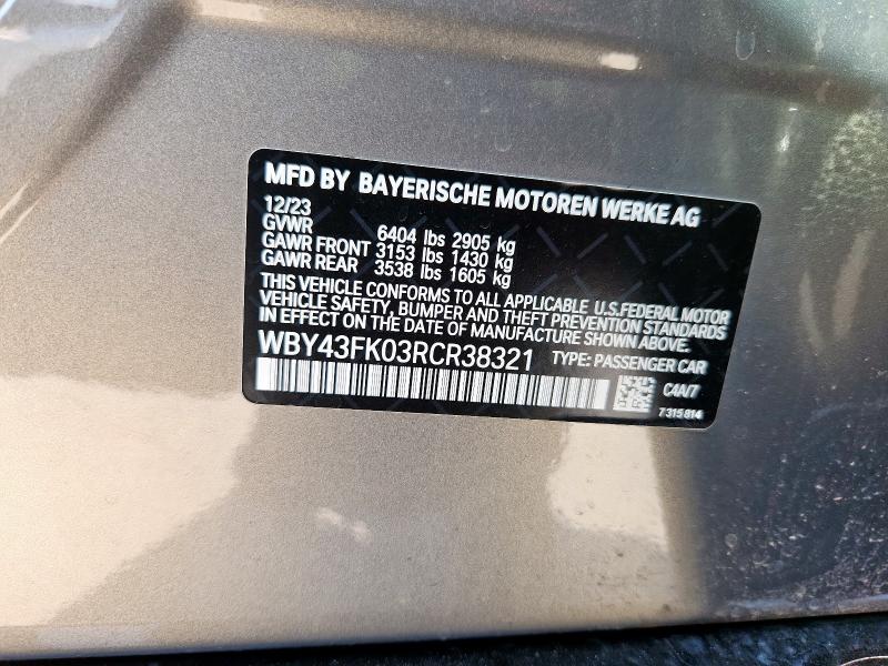 2024 BMW I5 M60 WBY43FK03RCR38321