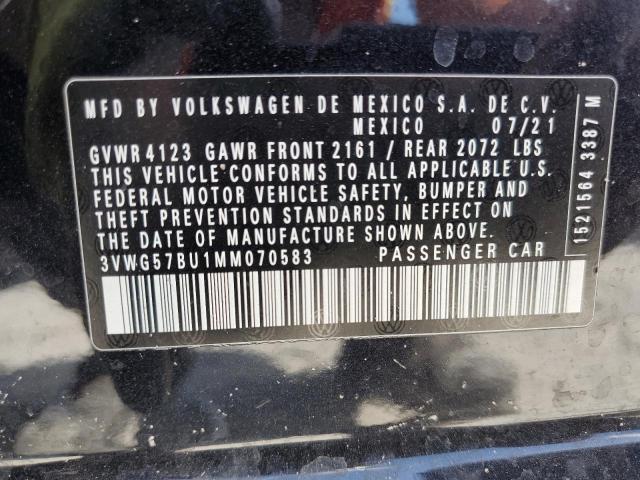 2021 VOLKSWAGEN JETTA SEL 3VWG57BU1MM070583