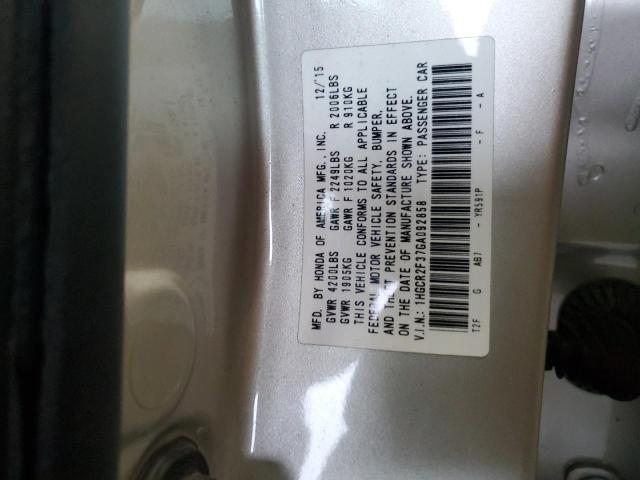 2016 HONDA ACCORD LX 1HGCR2F37GA092858