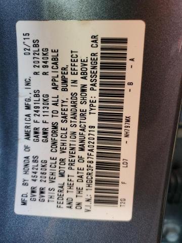 2015 HONDA ACCORD EXL - 1HGCR3F87FA020719