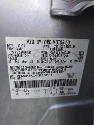 2012 FORD EDGE LIMITED - 2FMDK4KC4CBA50151