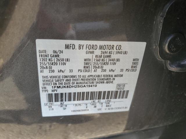 2025 FORD EXPLORER A 1FMUK8DH2SGA19410