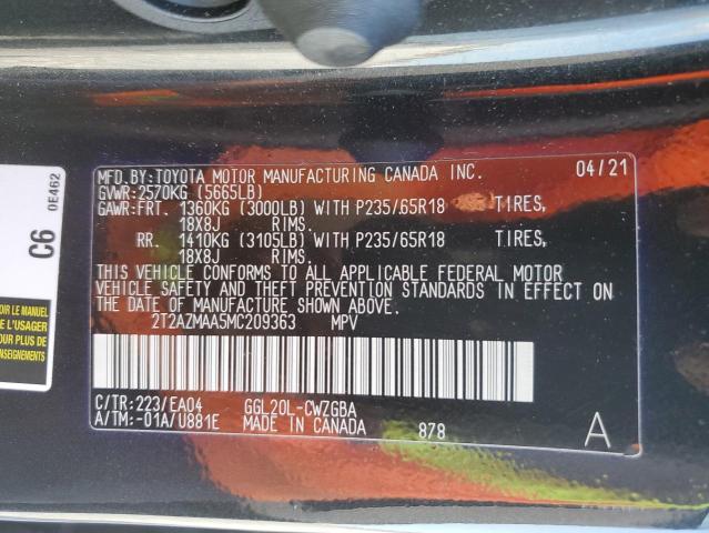 2021 LEXUS RX 350 BAS - 2T2AZMAA5MC209363