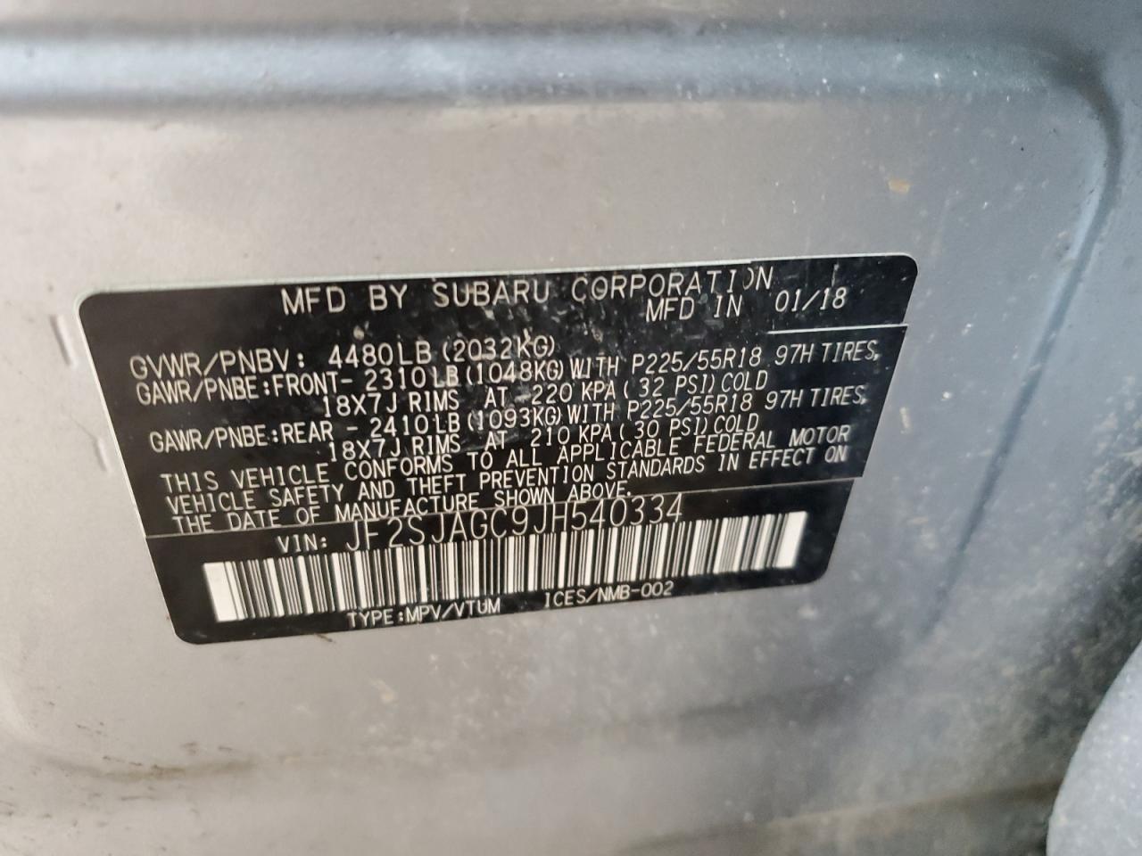 SUBARU FORESTER 2.5I PREMIUM