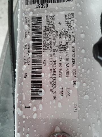 2022 TOYOTA TUNDRA CRE 5TFNA5AB1NX001561