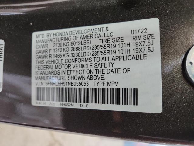 2022 HONDA ODYSSEY EL - 5FNRL6H91NB055053