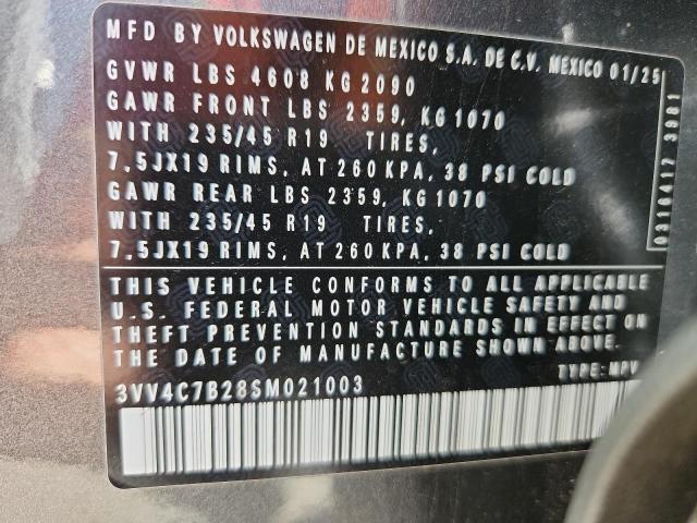 2025 VOLKSWAGEN TAOS SEL 3VV4C7B28SM021003